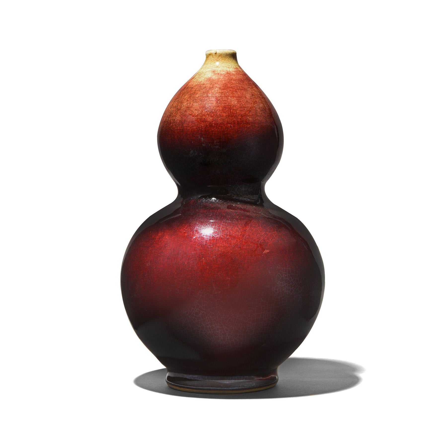 Sang De Boeuf Double Gourd Porcelain Vase