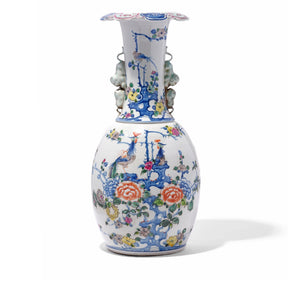 Transitional Wucai Porcelain Liuyeping Vase