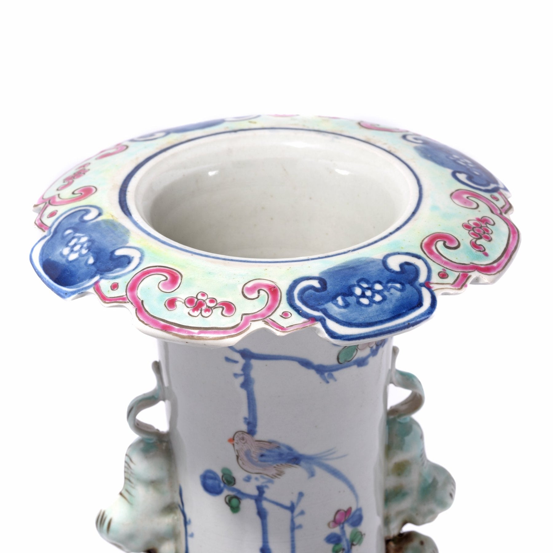 Transitional Wucai Porcelain Liuyeping Vase