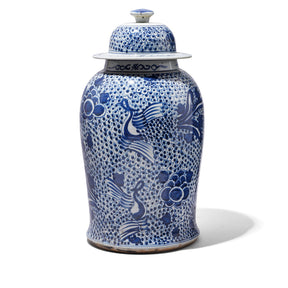Porcelain Vase With Blue & White Glaze