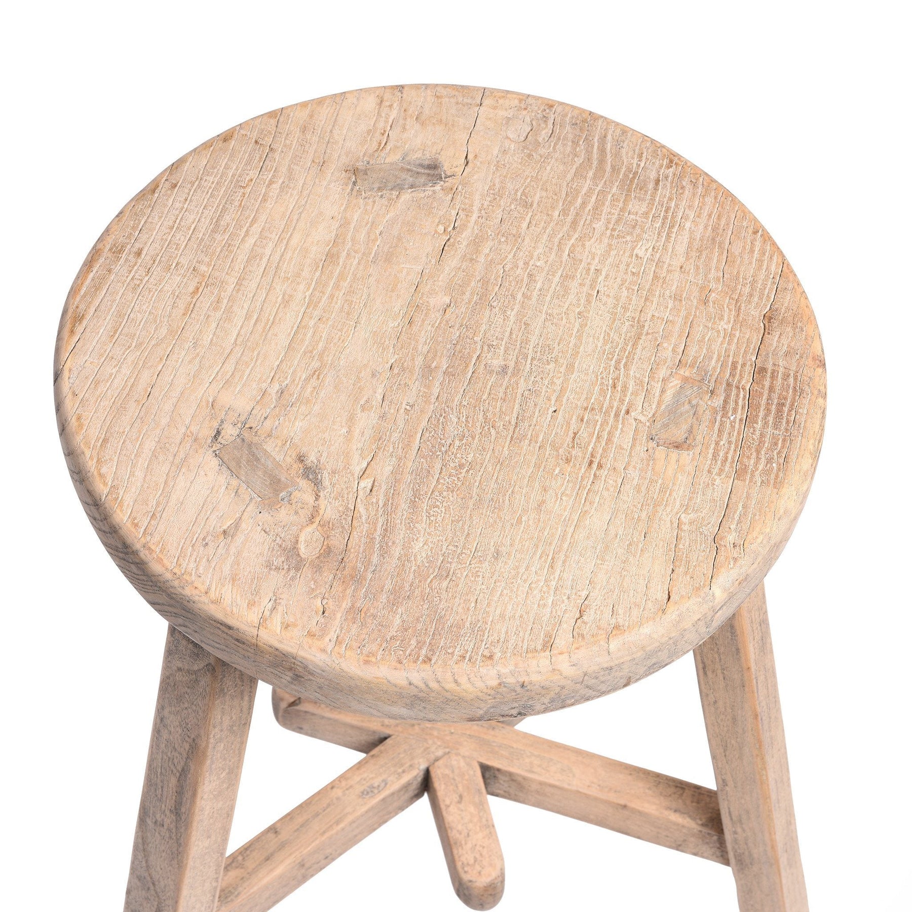 Bleached Elm Bar Stool