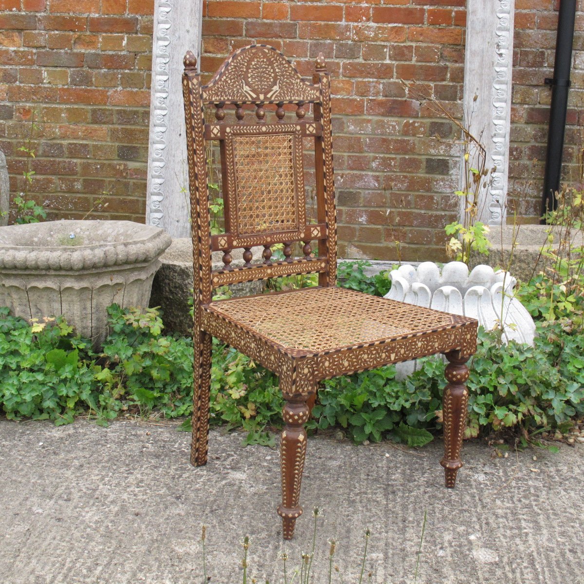 Bone Inlay Chair With Arms