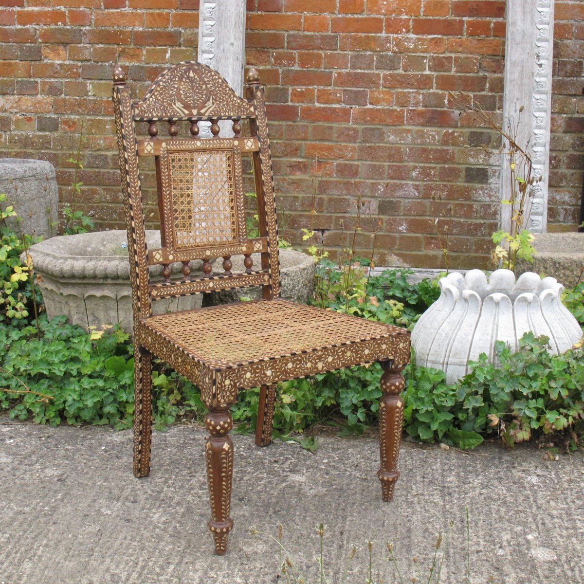 Bone Inlay Chair With Arms