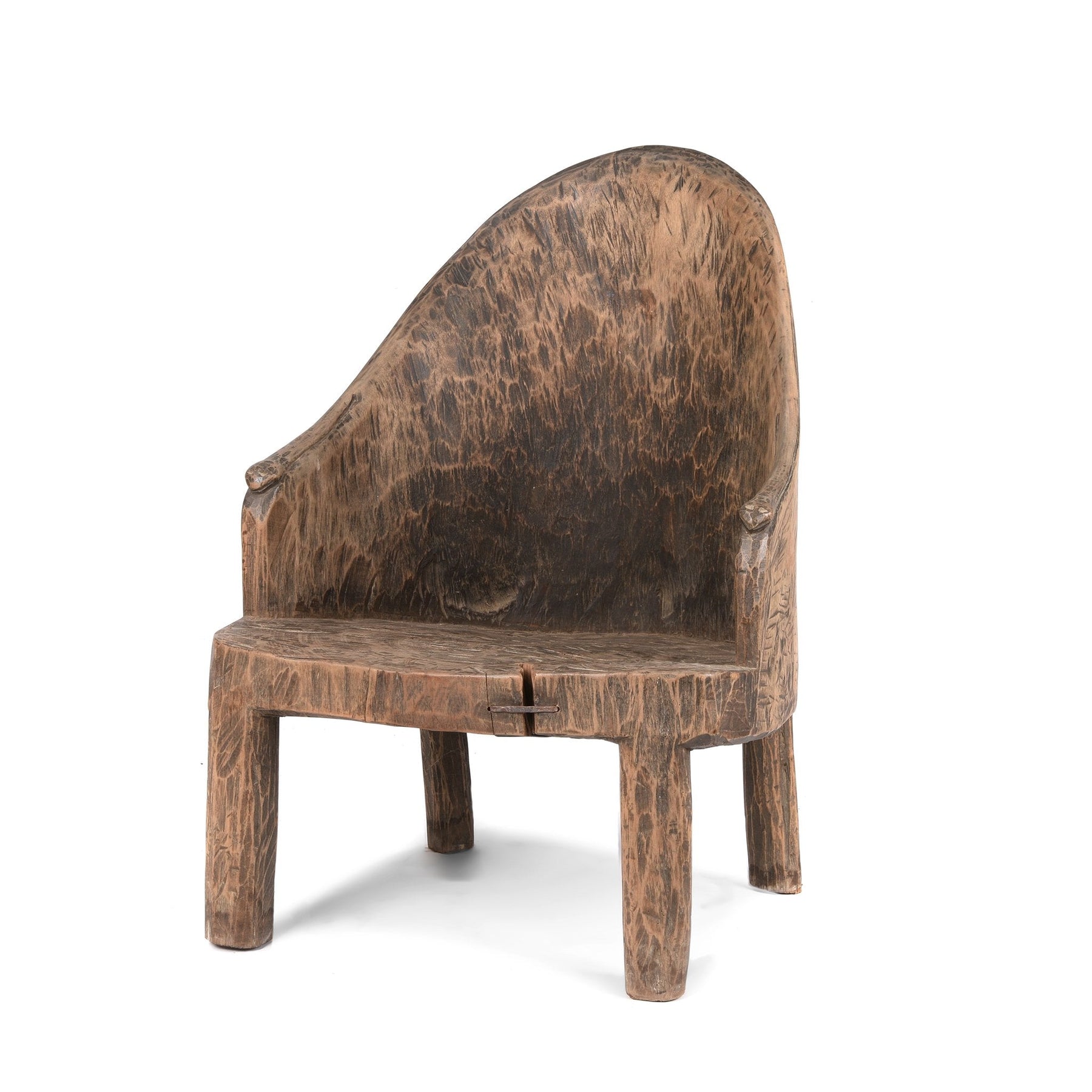 Carved Tribal Chair From Nagaland -  Ca 1920