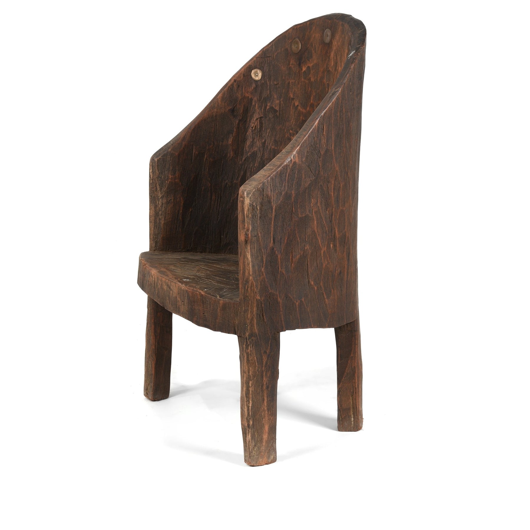 Carved Tribal Chair From Nagaland -  Ca 1920