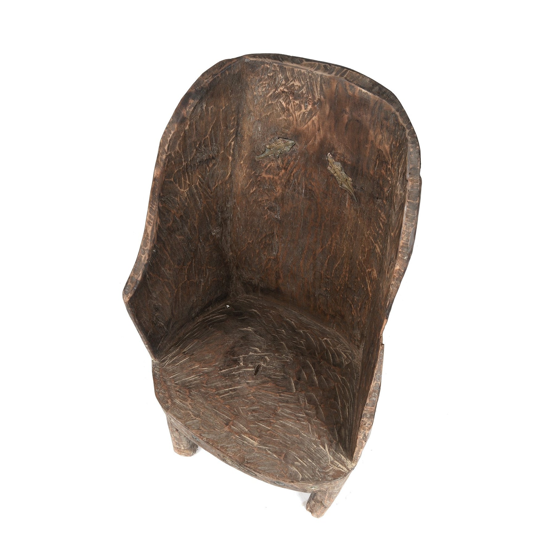 Carved Tribal Chair From Nagaland -  Ca 1920
