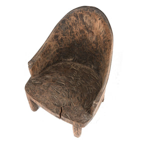 Carved Tribal Chair From Nagaland -  Ca 1920