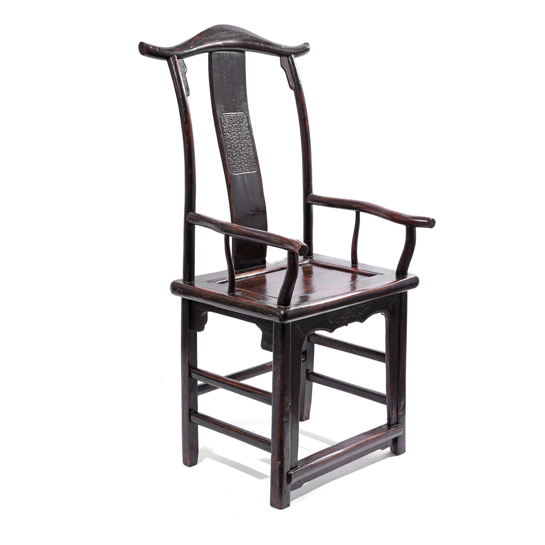 Elm Chinese Officials Hat Chair - 19thC