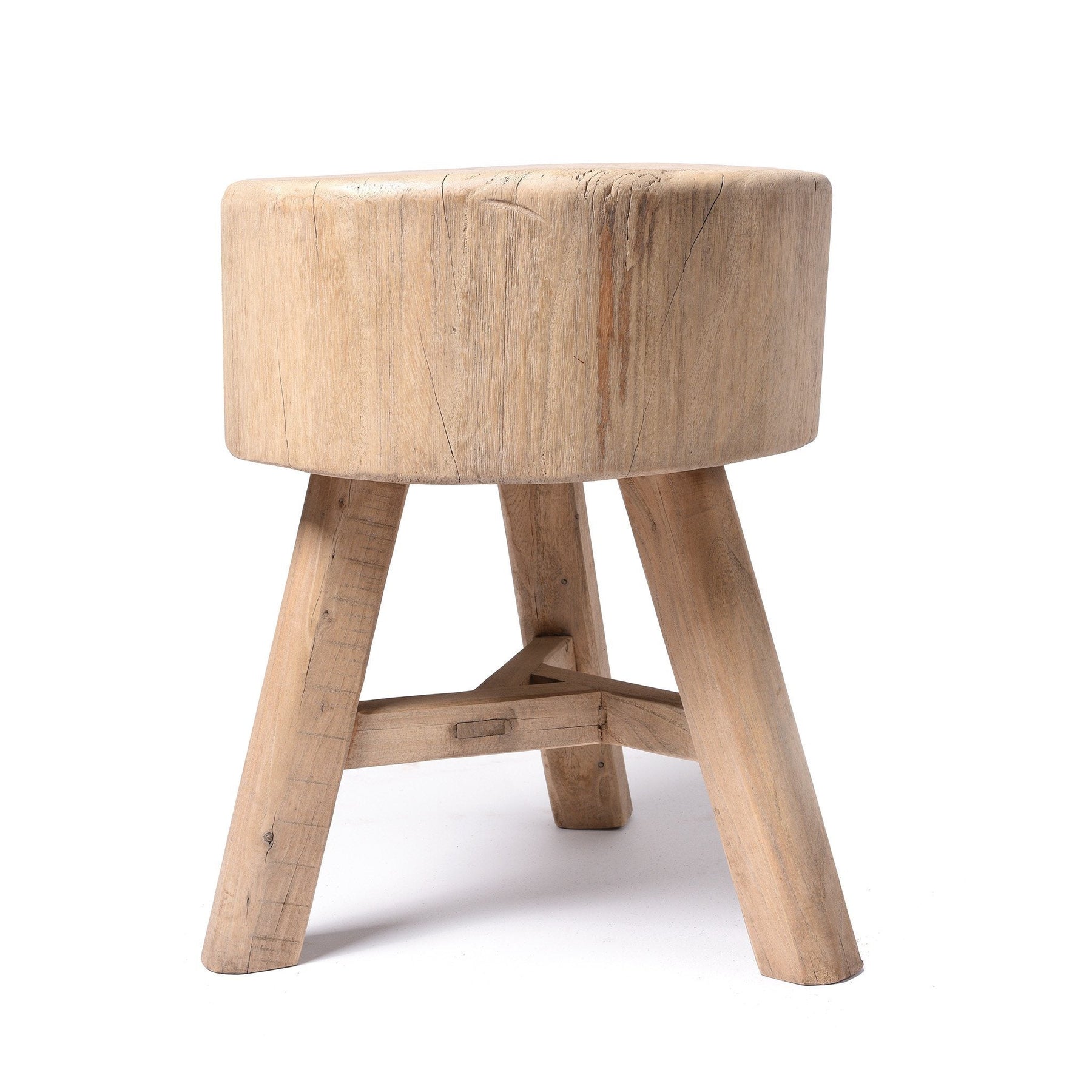 Farmers Chopping Block Stool - Willow - Ca 1920