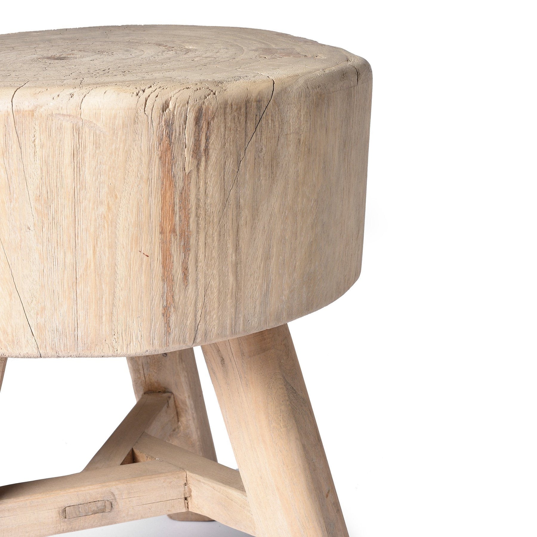 Farmers Chopping Block Stool - Willow - Ca 1920