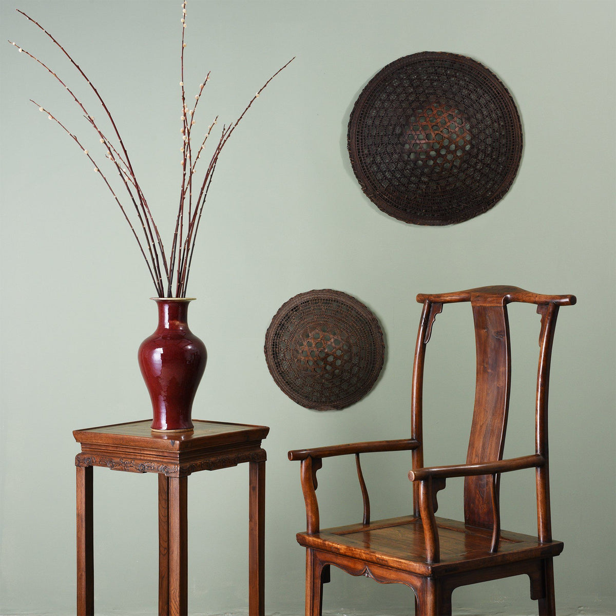 Walnut Chinese Officials Hat Chair From Shanxi - 19thC