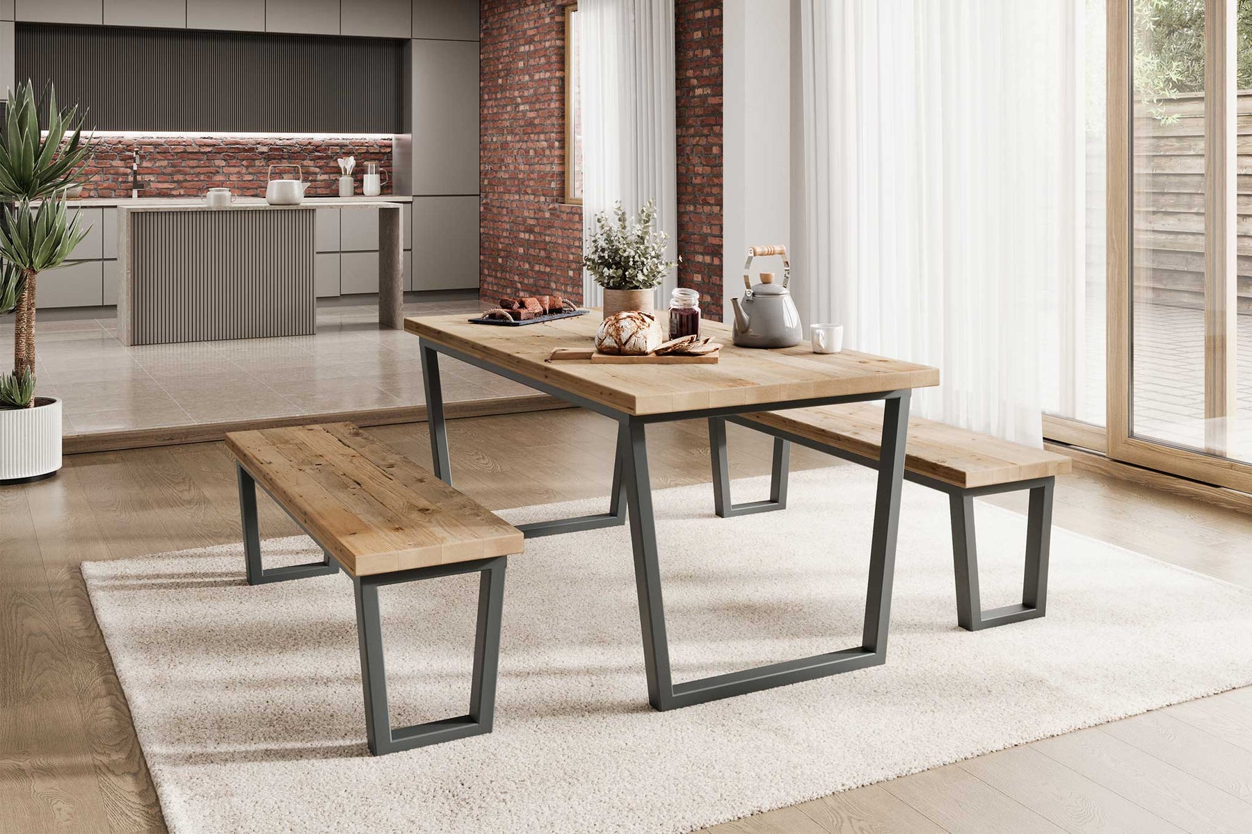 Shelby Dining Table - Angled Leg