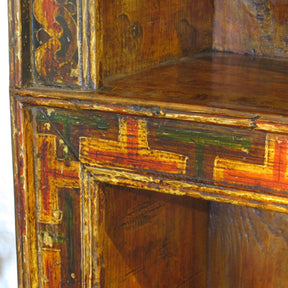 Tibetan Tiger Shelf with Original Paint - 19thC