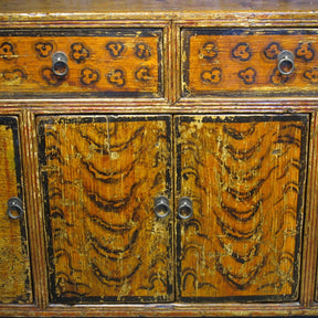 Tibetan Tiger Shelf with Original Paint - 19thC