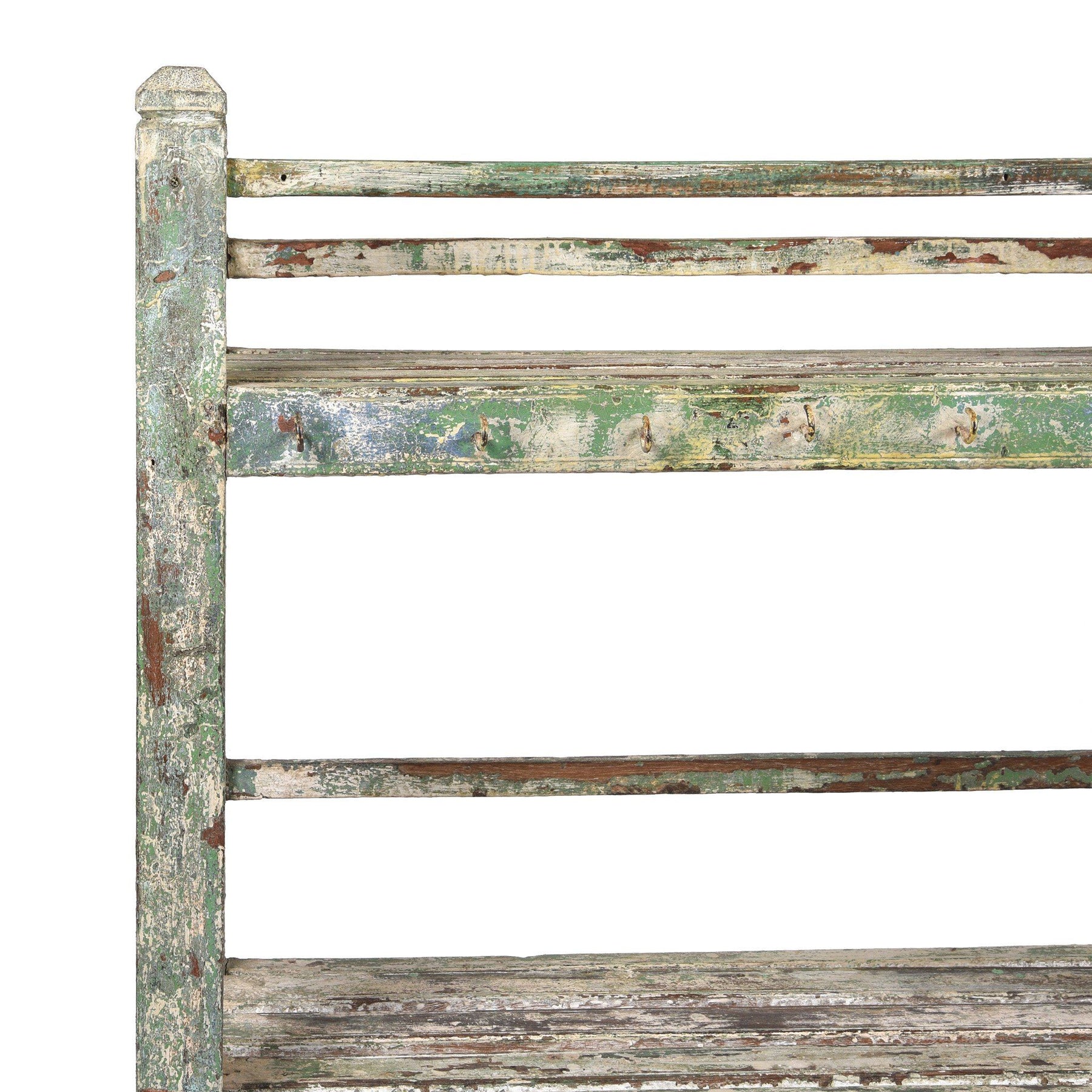 Vintage Painted Indian Teak Shelf - Ca 1930