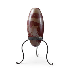 Stone Shiva Lingam on Iron Stand - Ca 1900's