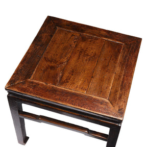 Chinese Elm Square Side Tables  - 19thC