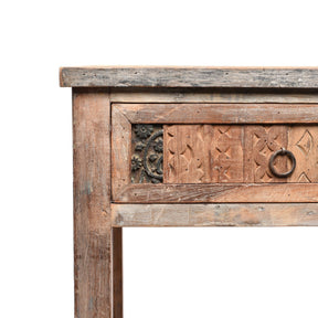 One Drawer Side Table Made From Reclaimed Wood