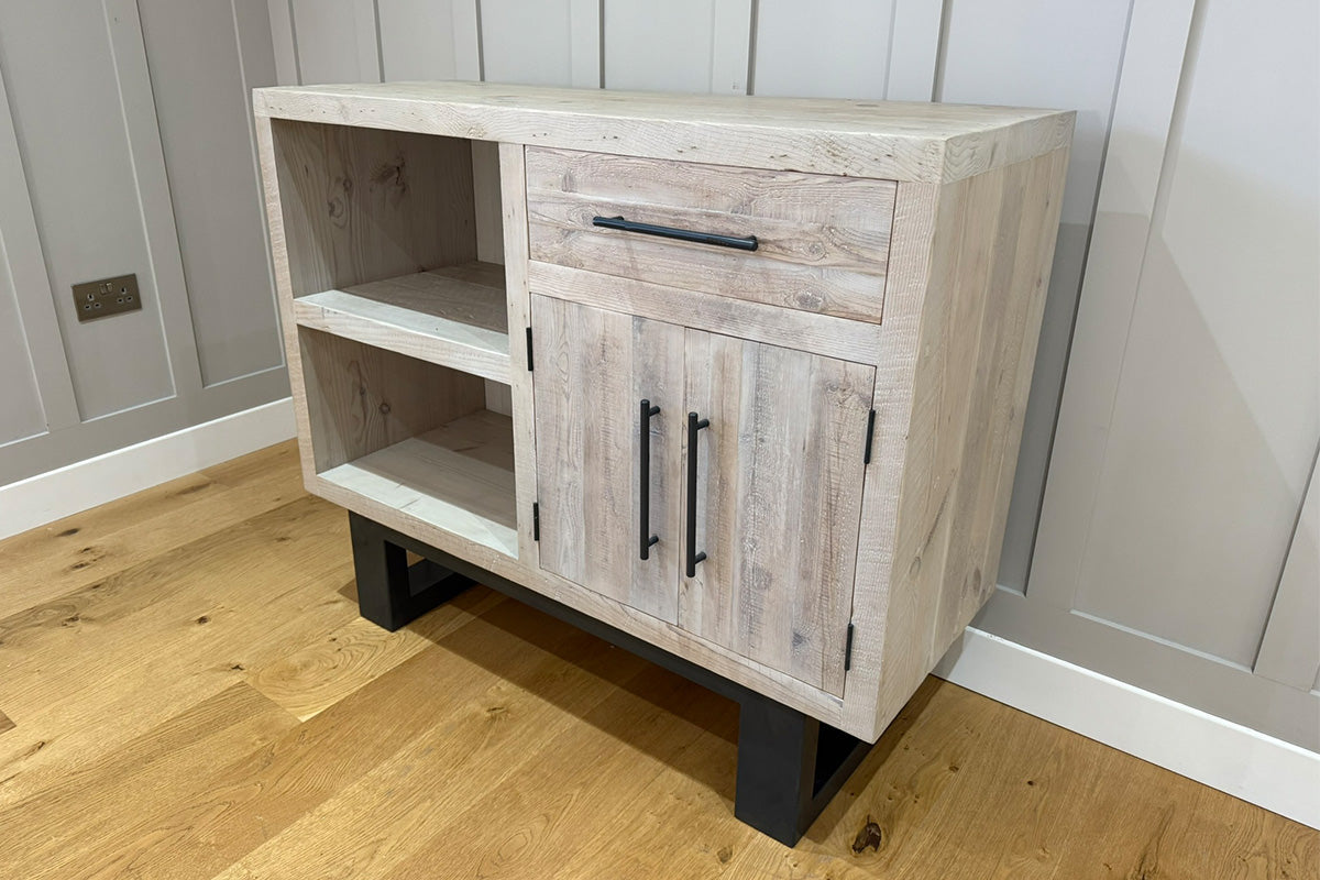 116.5 cm Cavendish Sideboard with anthracite metal - Grey - Ex-Display