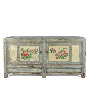 2 Door Painted Mongolian Sideboard - Ca 1920