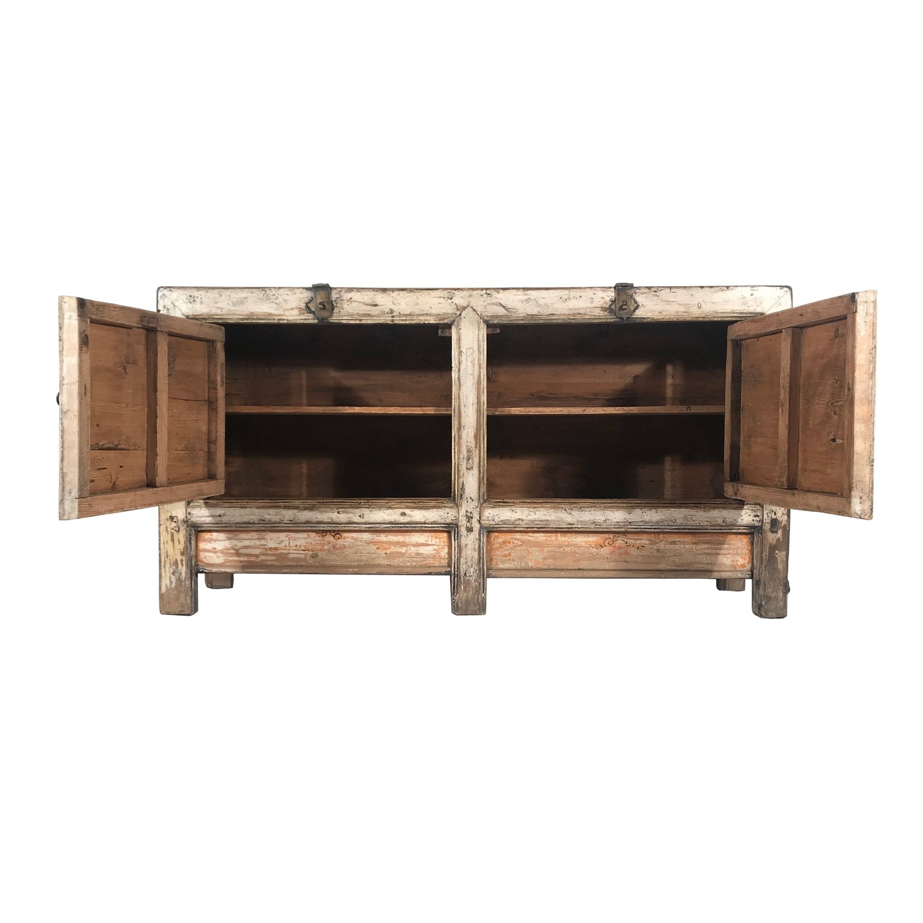2 Door Pastel Mongolian Sideboard - 19thC