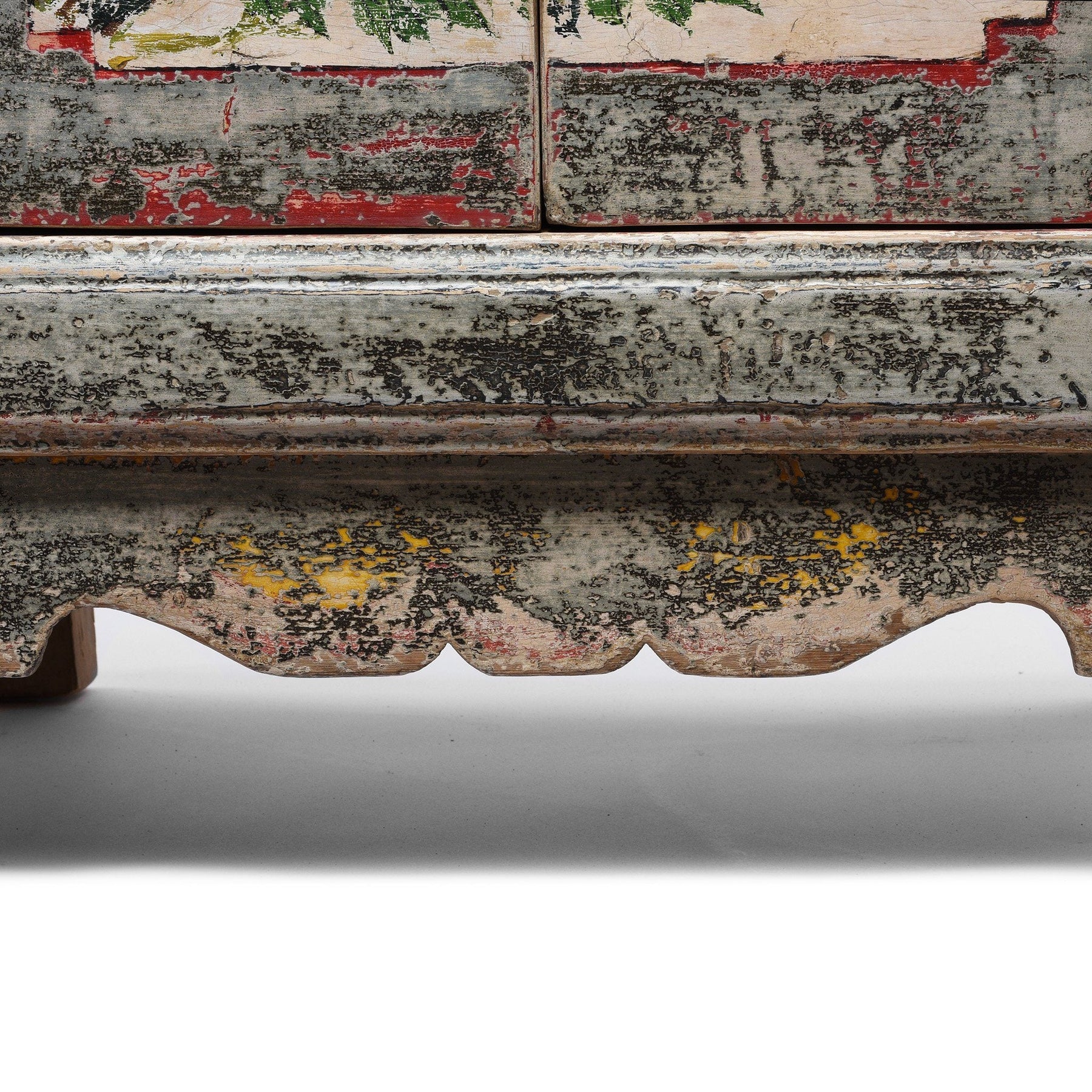 4 Door Painted Mongolian Sideboard - Ca 1920