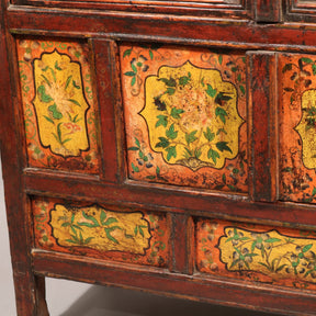 Altar Cabinet From Tibet with Original Painting - 19thC