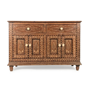 Antique Bone Inlay Sideboard - Ca 1920