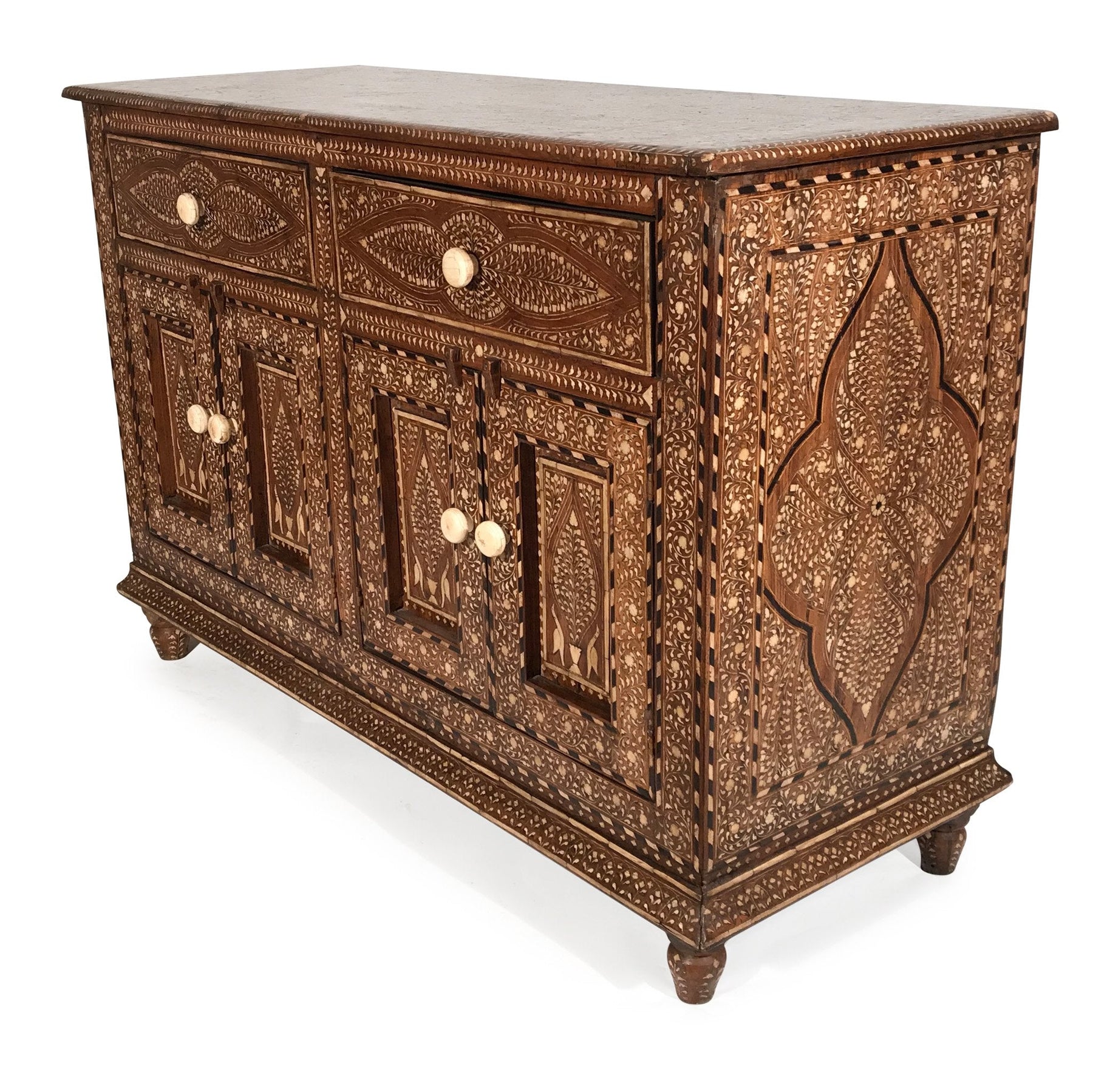 Antique Bone Inlay Sideboard - Ca 1920