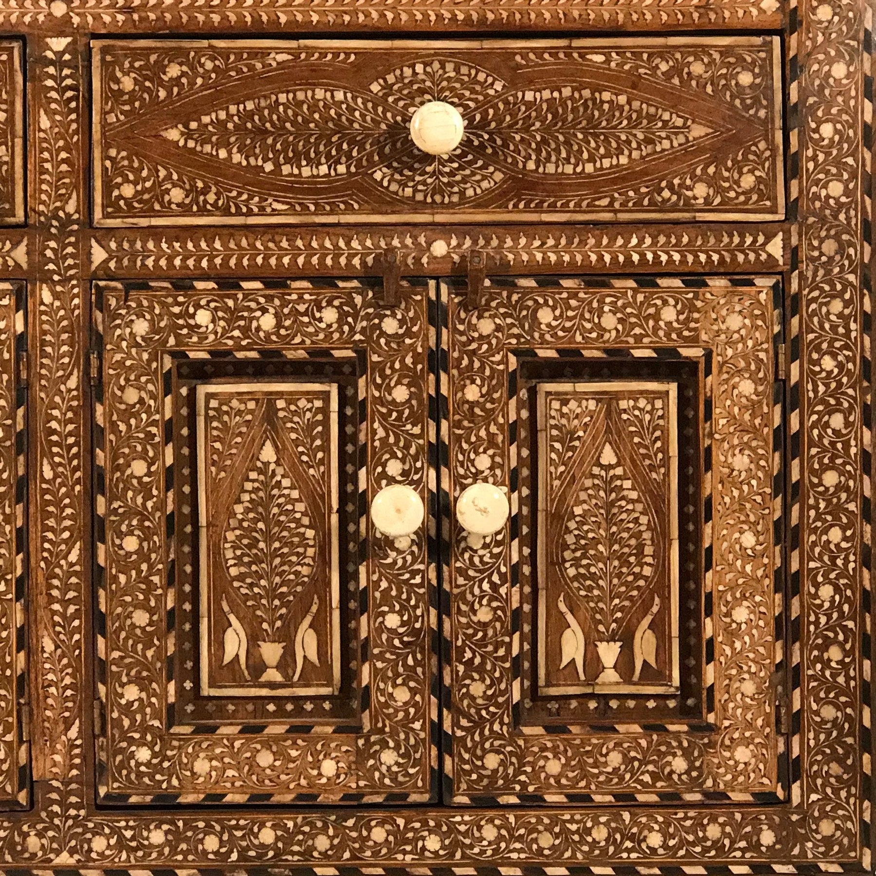 Antique Bone Inlay Sideboard - Ca 1920