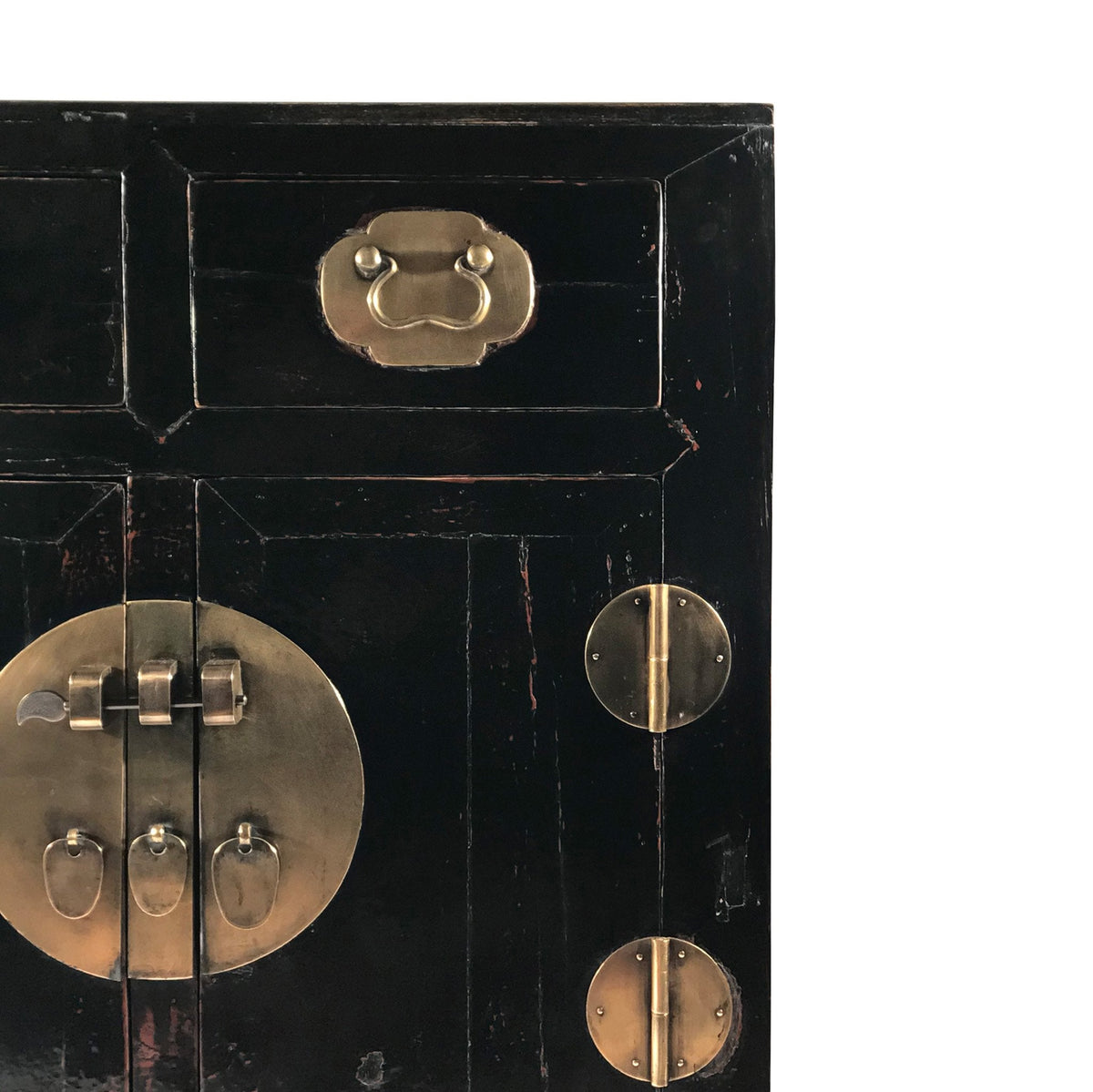 Black Lacquer Sideboard From Tianjin - 19thC