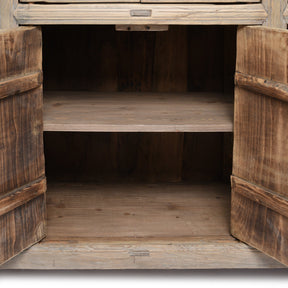 Bleached Lattice Kitchen Cabinet From Tianjin - Late 19thC