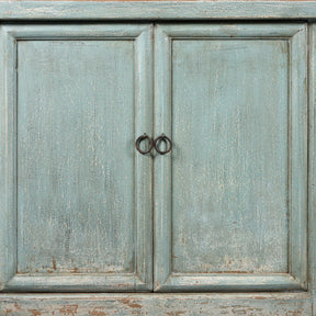 Blue 4 Door Sideboard Made From Reclaimed Pine