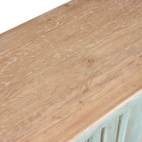 Blue 4 Door Sideboard Made From Reclaimed Pine