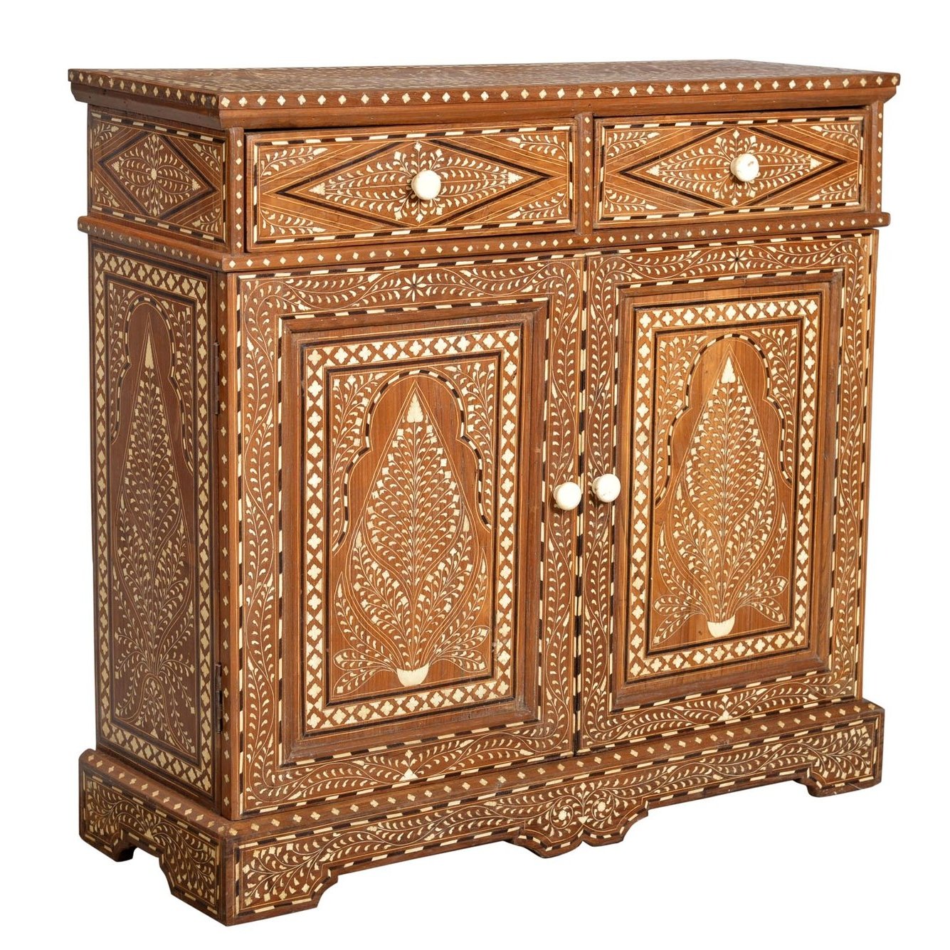 Bone Inlay Sideboard - Teakwood  - 19thC