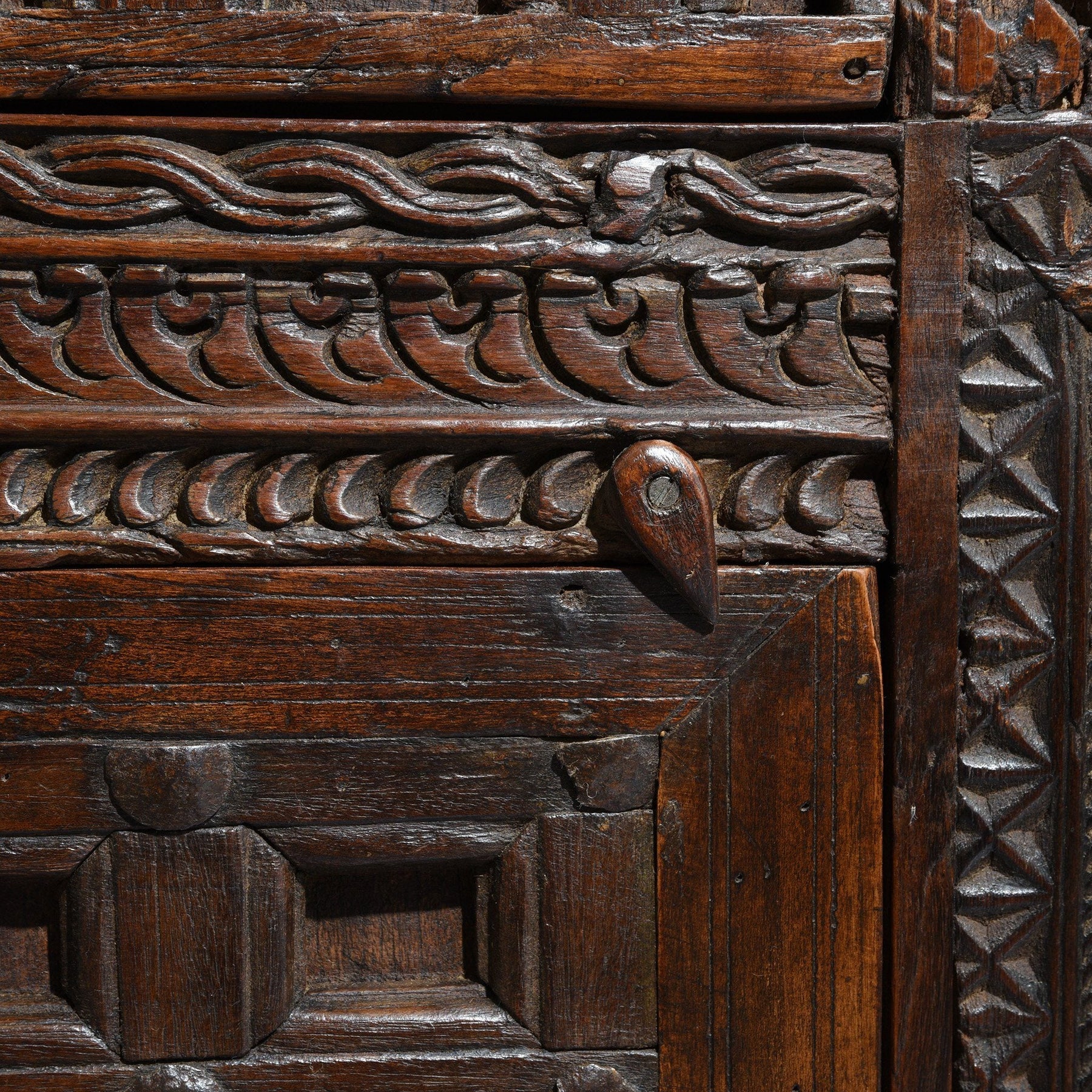 Carved Indian Sideboard Made From Old Reclaimed Teak