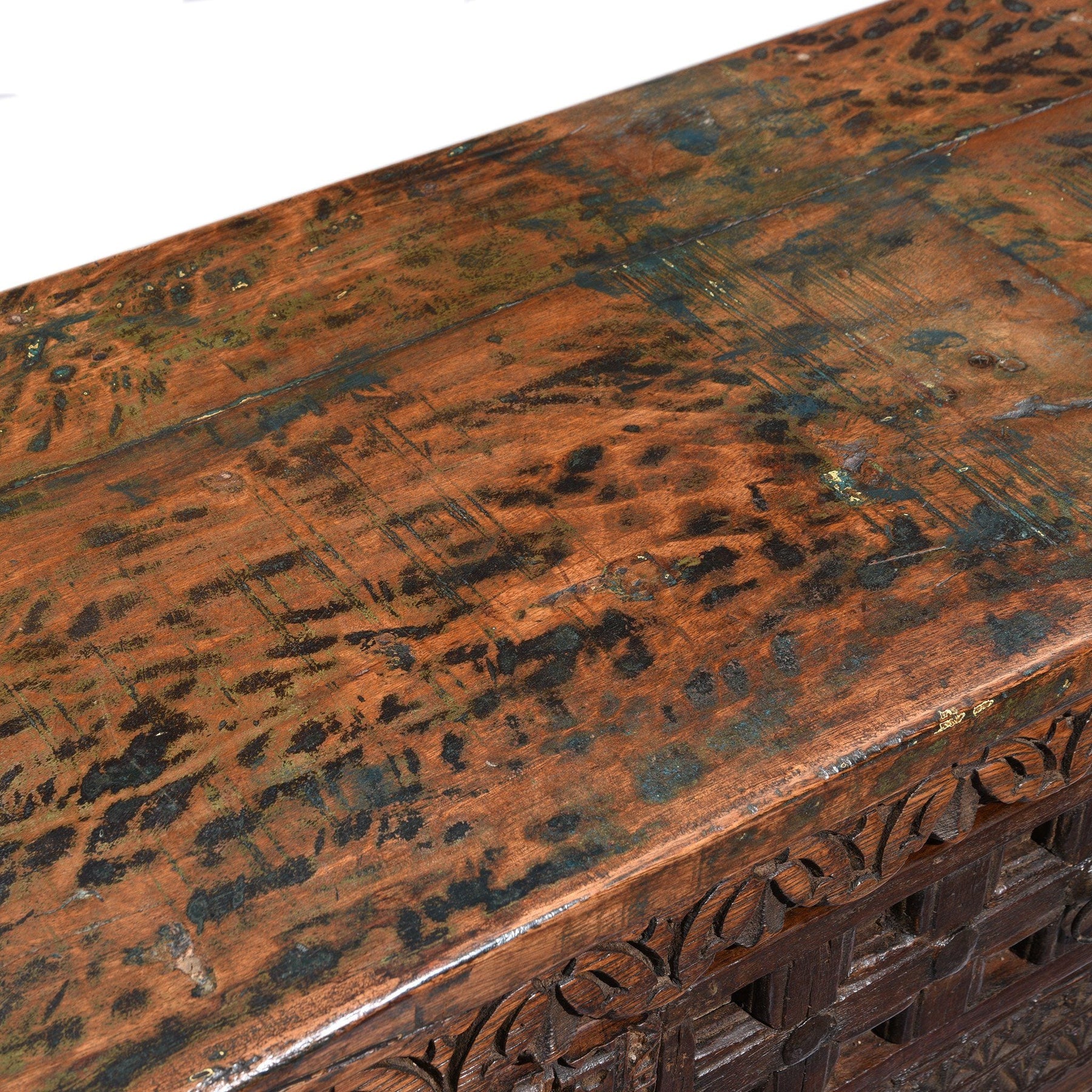 Carved Indian Sideboard Made From Old Reclaimed Teak