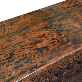 Carved Indian Sideboard Made From Old Reclaimed Teak
