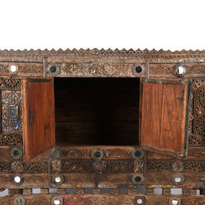 Carved Teak Damchiya Chest From Kutch - Ca 1920