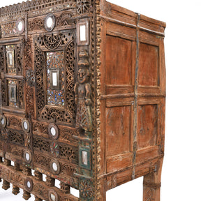 Carved Teak Damchiya Chest From Kutch - Ca 1920