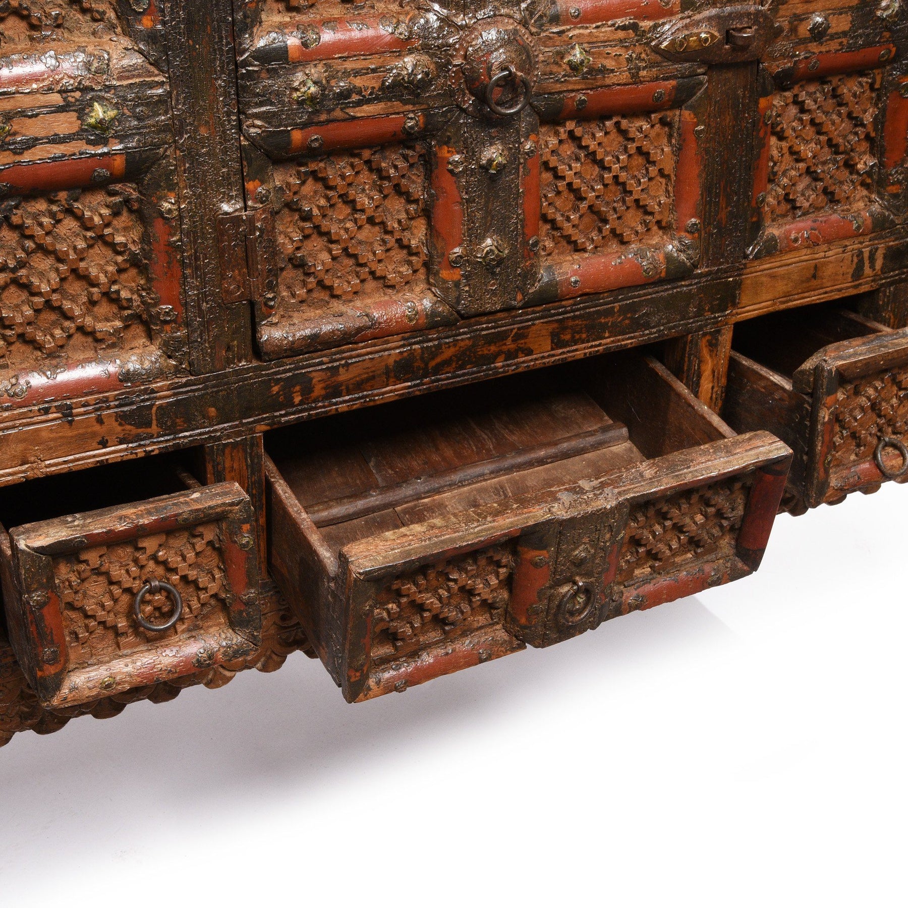 Indian "Damchiya" Dowry Chest From Kutch - 19thC