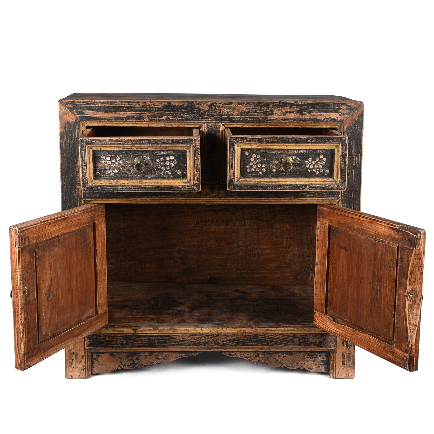Mongolian Cabinet With Original Painting - 19thC