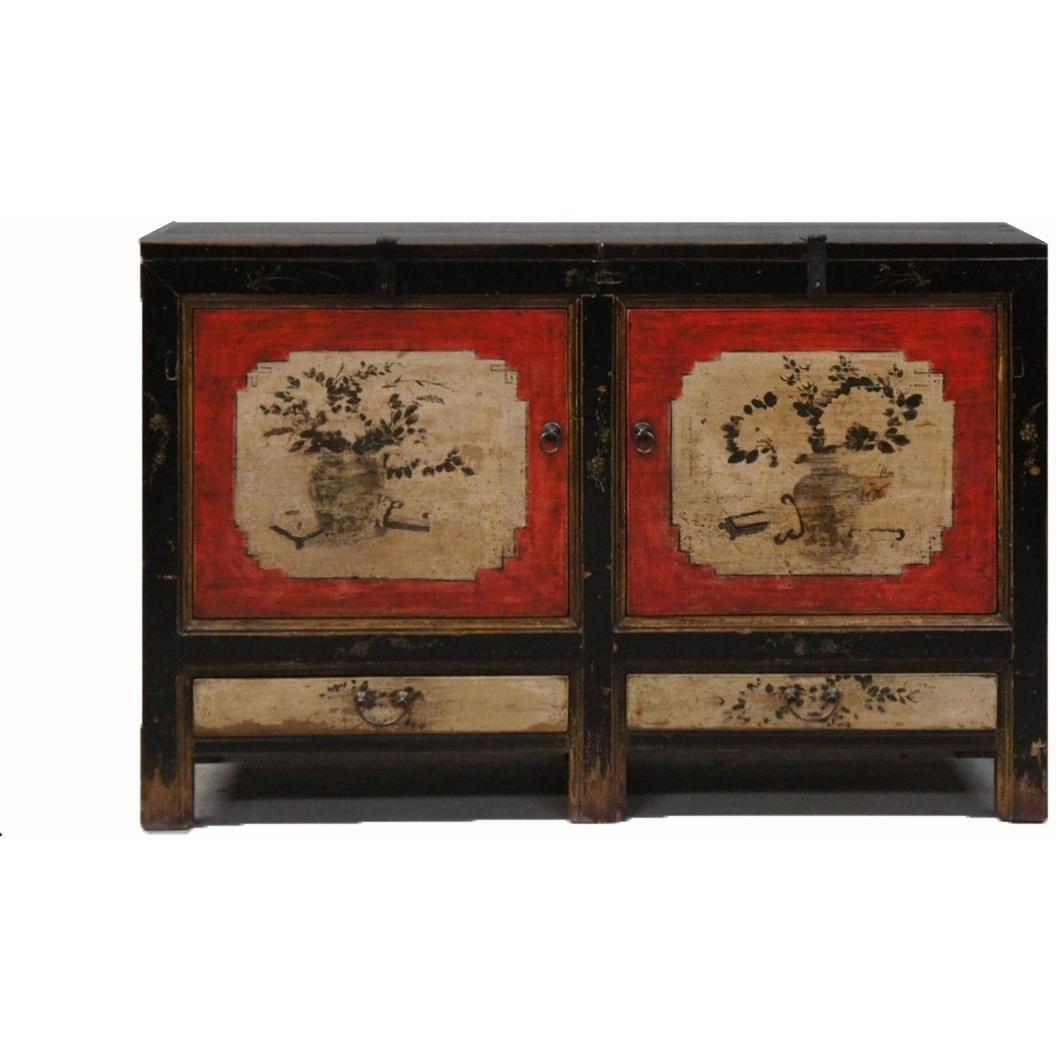 Mongolian Painted Sideboard Circa 1930