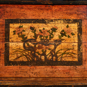 Mongolian Sideboard With Original Painting - 19thC