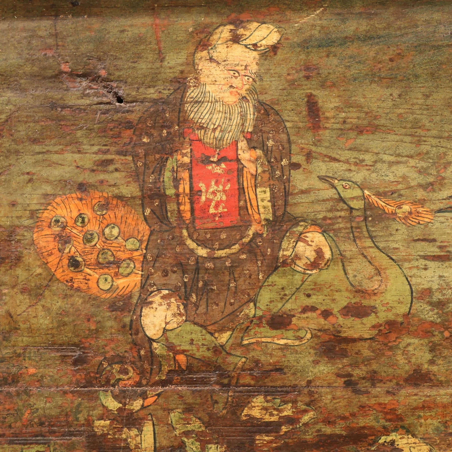 Original Painted Lectern From Tibet
