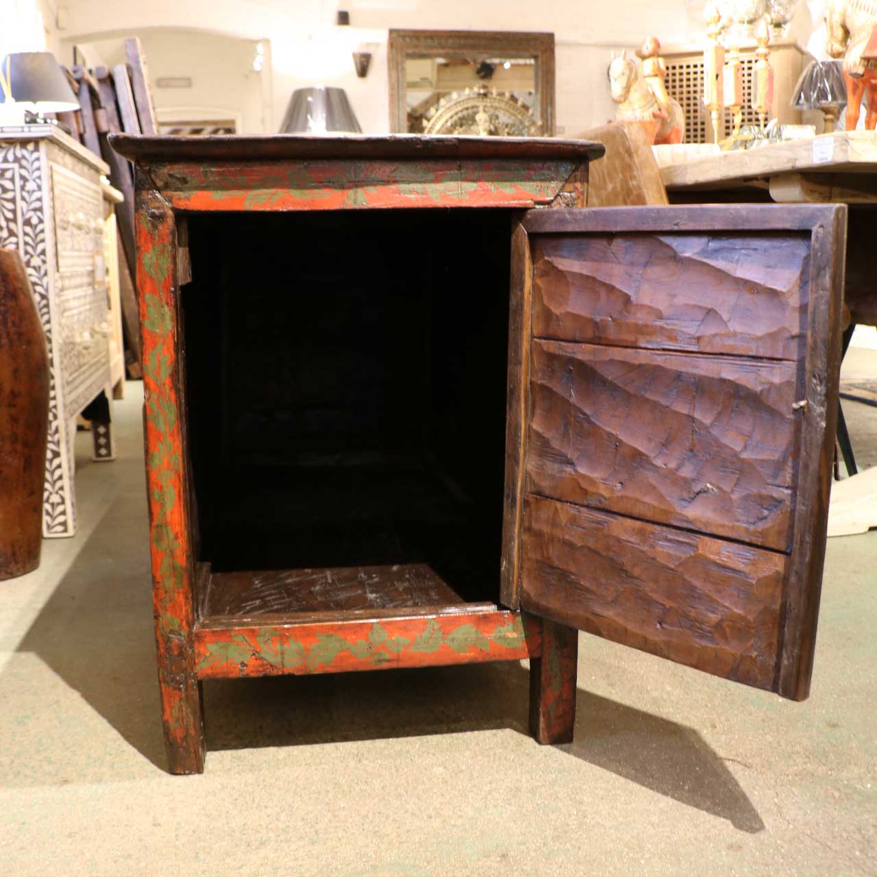 Original Painted Lectern From Tibet
