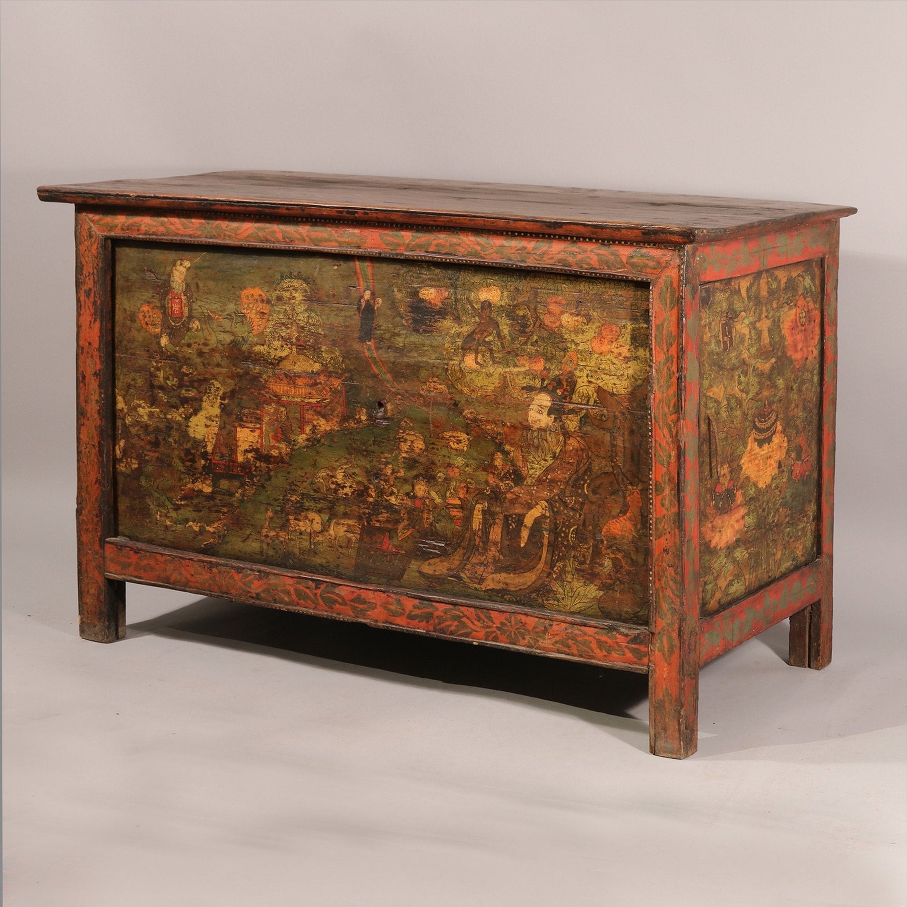 Original Painted Lectern From Tibet