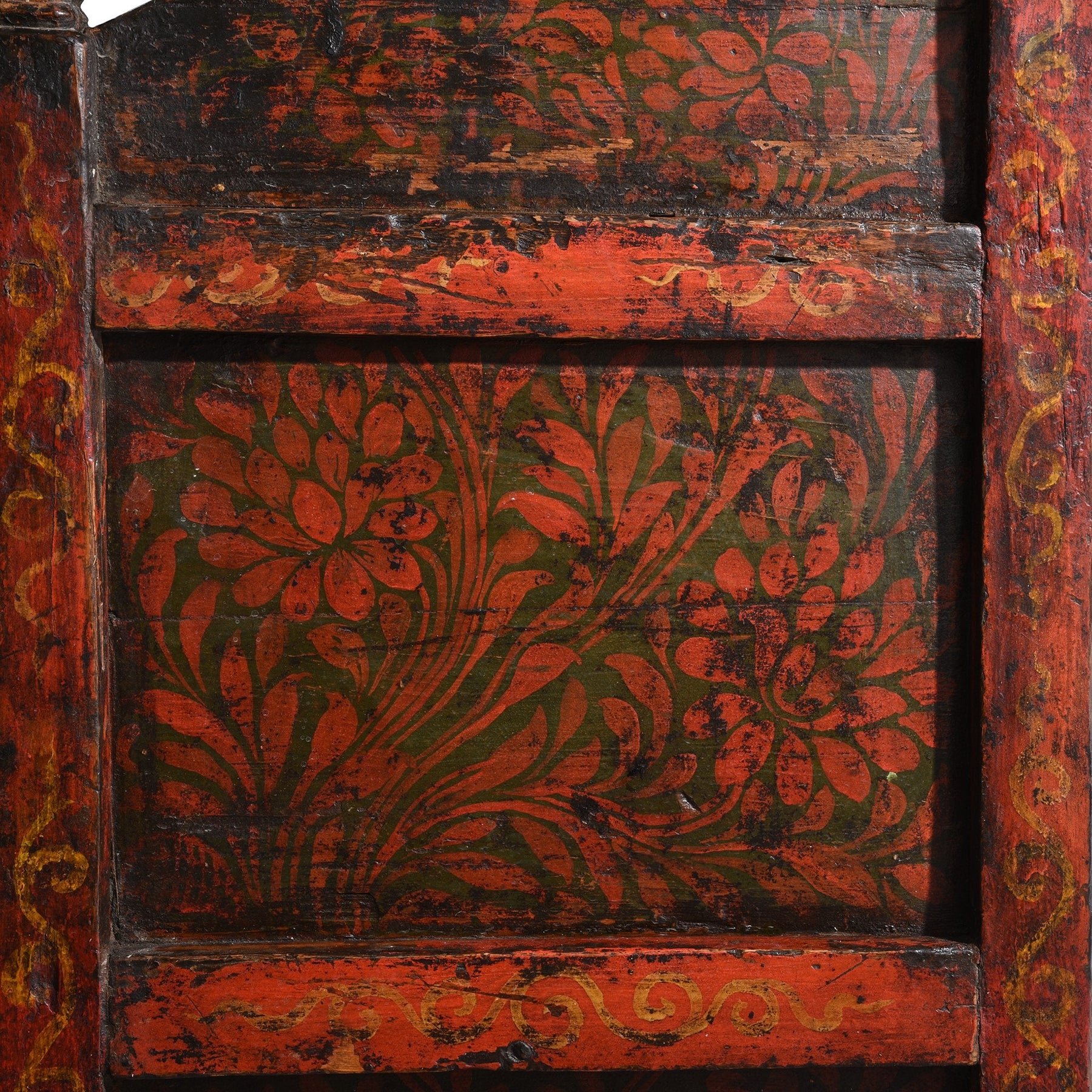 Painted 'Pegam' Altar Cabinet From Tibet - 18thC