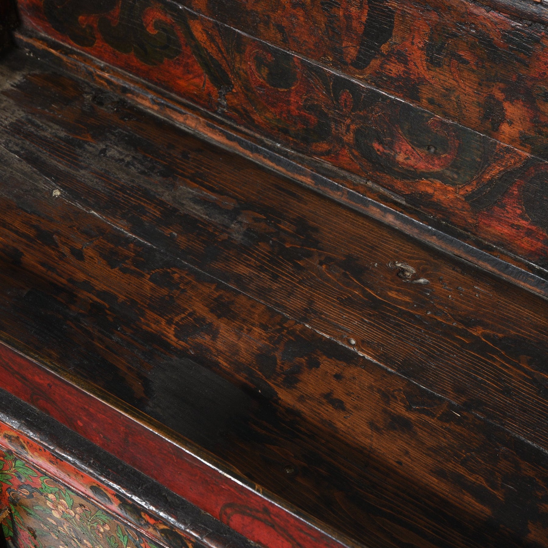 Painted 'Pegam' Altar Cabinet From Tibet - 18thC