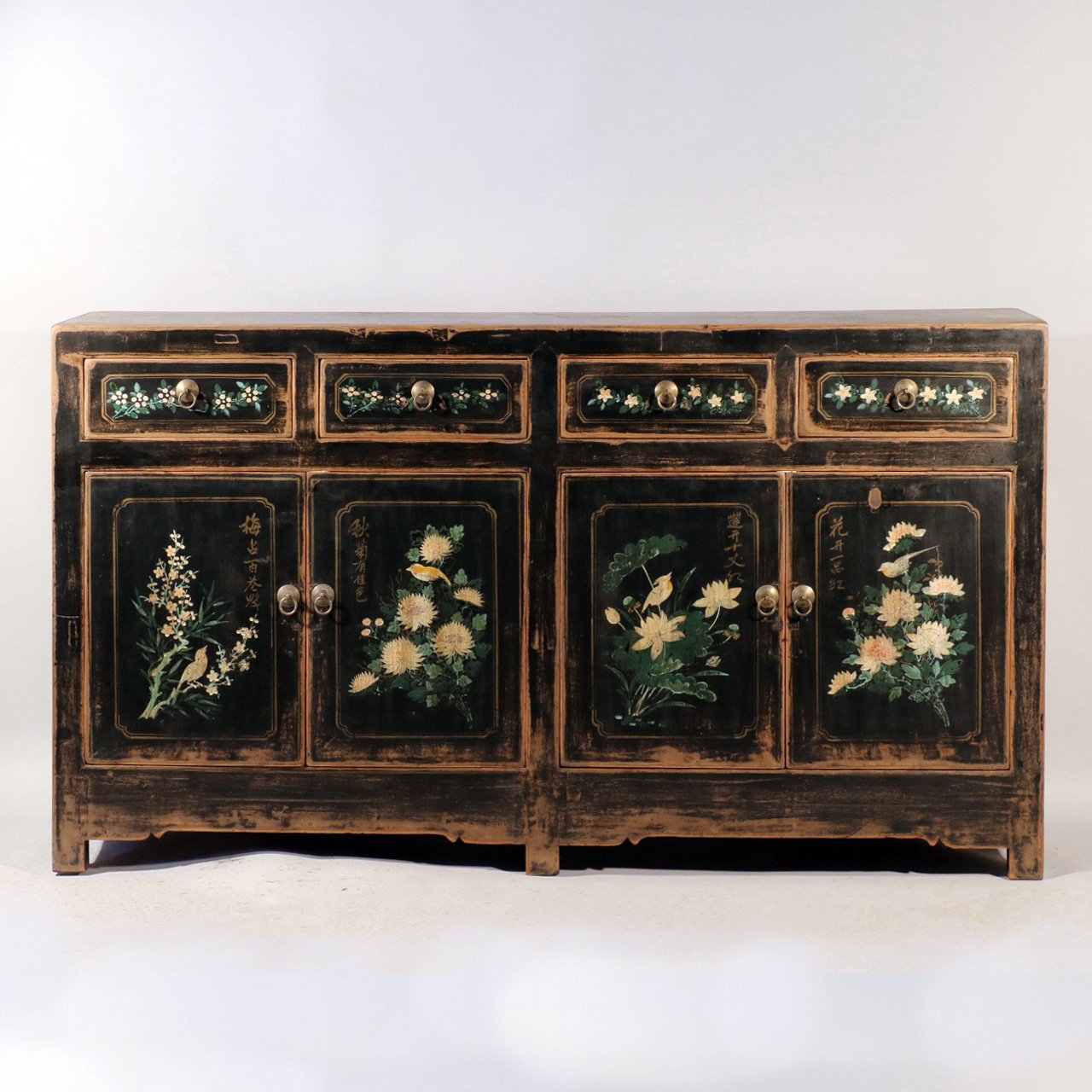Painted Elm Sideboard From Mongolia 19thC